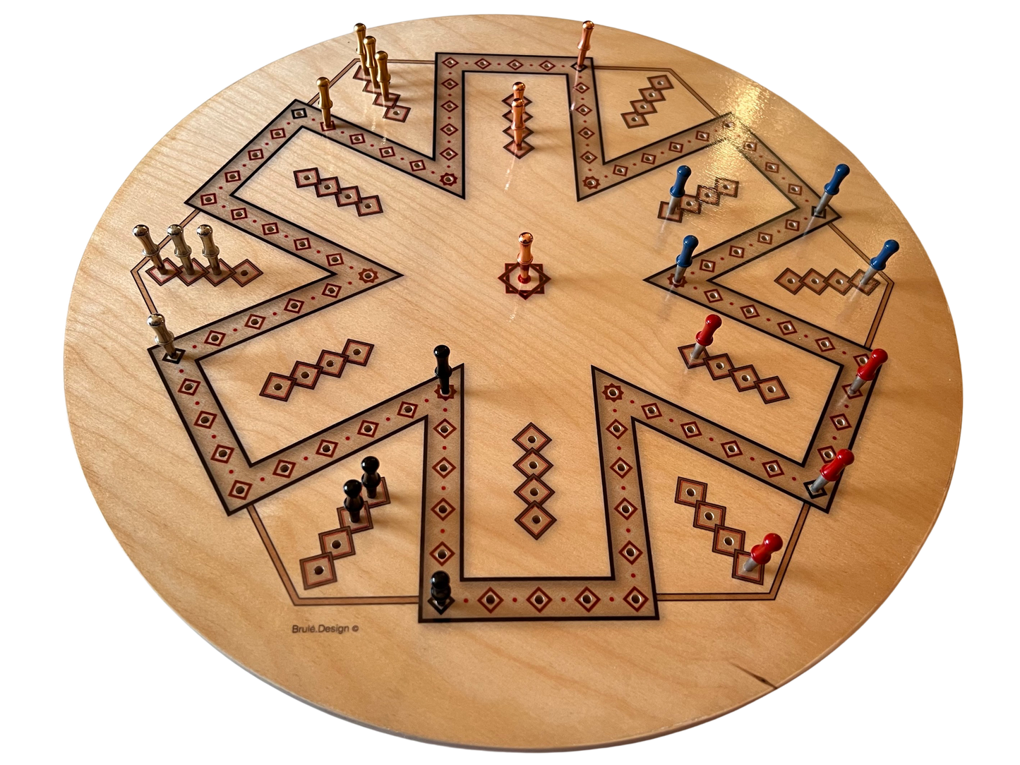 6 Player Pegit Round Hexagonal design