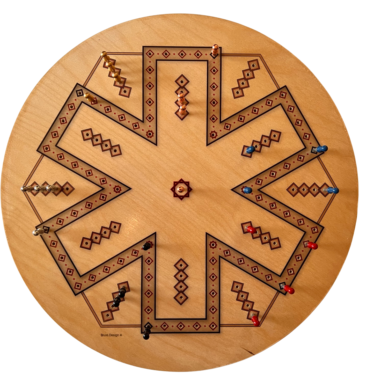 6 Player Pegit Round Hexagonal design