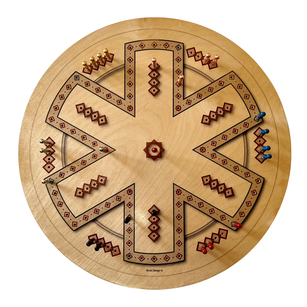 6 Player Round Pegit Board Game