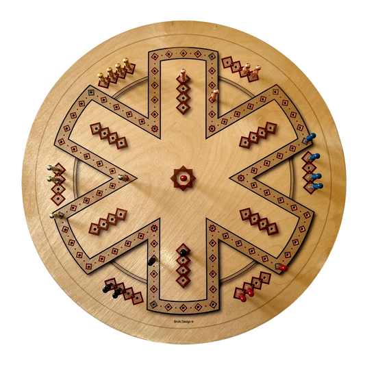 6 Player Round Pegit Board Game